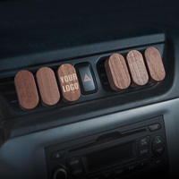 Diffuseur d'huiles essentielles en bois naturel pour grille d'aération de voiture, désodorisant et aromathérapie, avec logo personnalisé pour la décoration de la grille d'aération de voiture