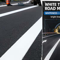 Peinture thermoplastique blanche pour marquage routier, revêtement de chaussée à haute réflectivité pour lignes de circulation des tunnels et des autoroutes