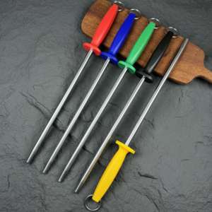 Acero <span class=keywords><strong>de</strong></span> afilar combinado <span class=keywords><strong>de</strong></span> 12 pulgadas, varilla <span class=keywords><strong>de</strong></span> afilar lisa y con microcanales, <span class=keywords><strong>afilador</strong></span> <span class=keywords><strong>de</strong></span> <span class=keywords><strong>cuchillos</strong></span> japonés para chefs profesionales - Product Image 1