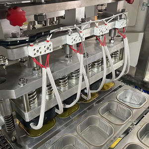 Machine à emballer les plateaux en papier d'aluminium de haute qualité Machine à emballer les pâtés Machine à sceller les plateaux pour les aliments - Product Image 5