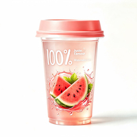 Draagbare bekerpack 100% natuurlijk vers watermeloensap, pure hydraterende fruitdrank voor distributeurs