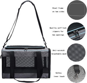 Taşınabilir tasarımcı arabası Tote evcil hayvan seyahat çantası açık yürüyüş ve alışveriş için pratik Crossbody köpek taşıyıcılar çanta - Product Image 2