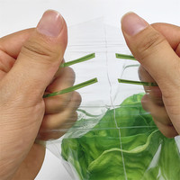 Sacs en plastique personnalisés en CPP de qualité alimentaire, imprimés en héliogravure, avec trous de ventilation et fermeture autocollante pour l'emballage de fruits et légumes en gros