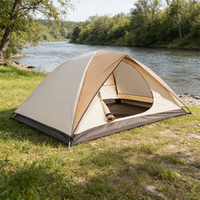 Tente de camping double pour deux personnes, pliable, légère, anti-moustiques, imperméable, quatre saisons, en tissu Oxford 210D, à montage rapide