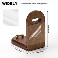 Support mural pliable en bambou pour casque audio BH – Crochet adhésif pour écouteurs