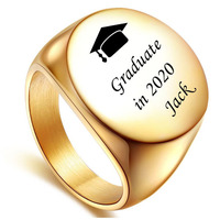 Customize Friendship Jewelry Wholesale Men der Stainless Steel Blank Ring Can Be Engraved