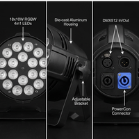 Barra de Luz LED RGBW de 180W con Control de Sonido DMX512 y Soporte Colgante para Iluminación de Escenarios, Bodas, Fiestas y Clubs