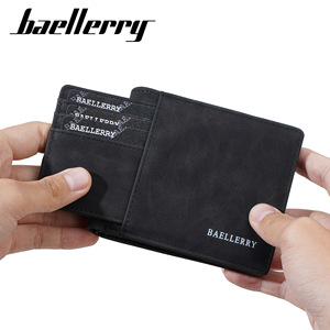 กระเป๋าสตางค์ทรงบางสำหรับผู้ชายแบรนด์ BaeLlerry สีดำ ช่องใส่บัตรหลายช่อง น้ำหนักเบา ทนทานต่อการใช้งานทุกวัน - Product Image 1