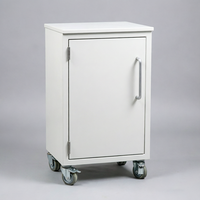 Armoire mobile de laboratoire à porte simple tout acier avec roulettes pour un rangement flexible sous le banc et une utilisation comme poste de travail en laboratoire