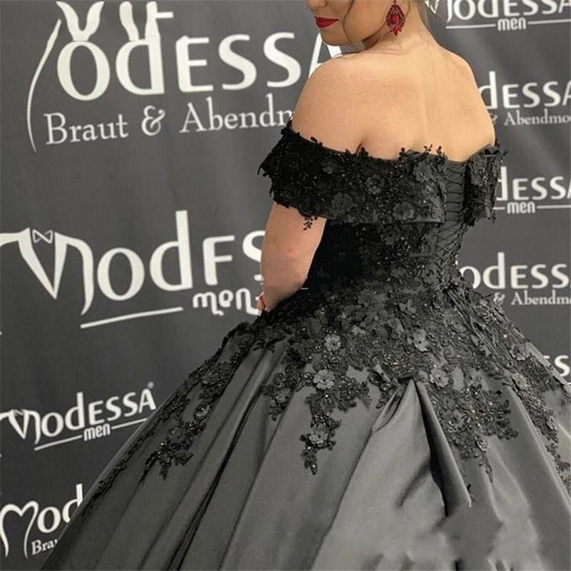Elegant NE236 Black Wedding Dress Ball Gown with Lace and Beading - Custom  Made Bridal Gowns for Unique Celebrations