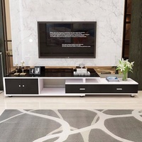 Grande Promotion Grand Rangement Prix de Gros Nouveau Design Mobilier de Salon Moderne Luxe Léger Meuble TV en Verre