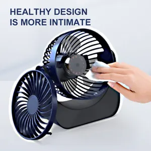 Ventilador eléctrico portátil recargable de diseño personalizado para el hogar, ventilador eléctrico de escritorio de oficina comercial moderno