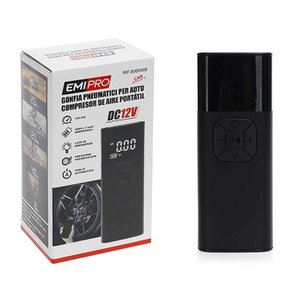 Mini compressore d'aria portatile 150PSI DC12V gonfiatore pneumatici per auto con luce di emergenza preimpostata - Product Image 1