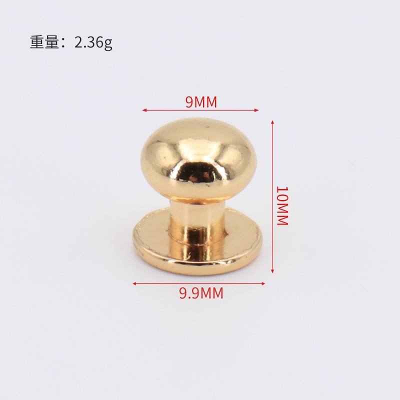 Cabeza de monje de 9 mm con tornillos [oro claro]]