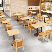 Offre Spéciale : Ensemble Table et Chaises Personnalisables pour Restaurant Moderne avec Banquette Murale en Bois Massif et Similicuir