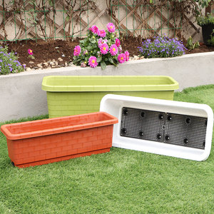 Macetas rectangulares grandes para exteriores, macetas de jardín de plástico, macetas de verduras de gran tamaño, maceta cuadrada de flores para balcón - Product Image 6