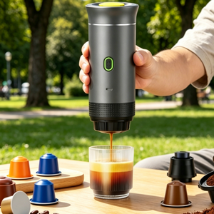 เครื่องชงกาแฟแคปซูลพกพา แรงดัน 20 บาร์ ชงได้ทั้งร้อน/เย็น ชาร์จผ่าน USB-C ใช้ได้กับแคปซูลหลายยี่ห้อ เหมาะสำหรับการตั้งแคมป์และการเดินป่า - Product Image 1