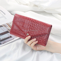 2024 produk baru pola kulit buaya elegan dompet wanita tas genggam pernikahan wanita dompet untuk wanita