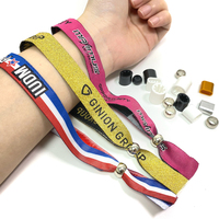 Bracelet en polyester imprimé écologique avec fermoir pour festival, fabriqué par l'usine textile de Guangzhou