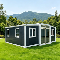 Maison conteneur en acier portable 20/40 pieds, unité résidentielle modulaire extensible de luxe pour usage extérieur, villa, salle de bain