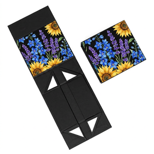 Boîtes rigides magnétiques <span class=keywords><strong>de</strong></span> luxe faites à la main, style <span class=keywords><strong>livre</strong></span>, en papier couché magnétique gaufré avec laminage mat couleur personnalisée - Product Image 5