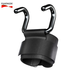 Sarung tangan Bar tarik Neoprene, dengan pegangan Fitness Anti Slip, sabuk kait untuk bantuan angkat beban, kait bantuan tarik - Product Image 1