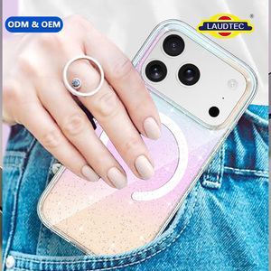 Coque de téléphone magnétique à paillettes dégradées pour iPhone 17/18 Pro, OEM ODM, étiquette privée personnalisée, antichoc, vente en gros - Product Image 1