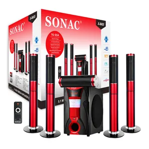 SONAC TG-Q5A新5.1扬声器家庭影院系统放大扬声器盒，带tf卡调频收音机配件