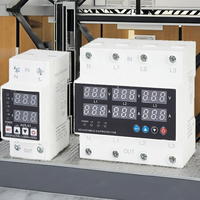 Interrupteur de transfert automatique (ATS) en cuivre, CA 63A-100A, stabilisateur de tension triphasé à condensateur, affichage numérique, protection contre les surtensions