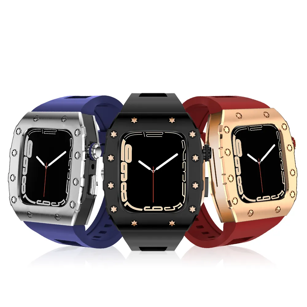 Correa de acero inoxidable RM 316l para funda de Apple Watch, pulsera militar para Apple Watch, 76, 45, Richard Ap, Serie 6, 44mm, nueva