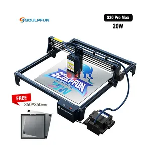 SCULPFUN S30 Pro Max 20W Gravure Découpe Bois Métal Cuir Contreplaqué Dog Tag Gravador Graveur Laser Machine de Gravure