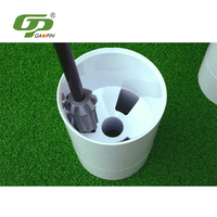 Bâtons de drapeau de Golf de haute qualité, 2 pièces, avec trou de coupe, pôle Standard et socle de gobelets verts, pour Course de Golf et cour