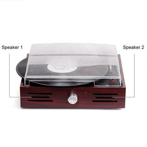 Lecteur de disques vinyles vintage de haute qualité, stéréo deux canaux, OEM, en bois, avec haut-parleur USB - Product Image 2