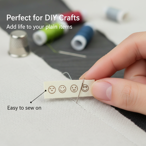 ป้ายติดชายเสื้อยืด ป้ายโลโก้แบบกำหนดเอง ป้ายเย็บติดชายเสื้อแบบไม่ทอ ซักได้ สำหรับเสื้อผ้า - Product Image 3