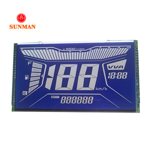 Oem Odm Personnaliser en usine Forme TN HTN VA Segment LCD Affichage Verre Métal Pin Tableau de bord de voiture <span class=keywords><strong>Moto</strong></span> Compteur de vitesse numérique LCD - Product Image 2
