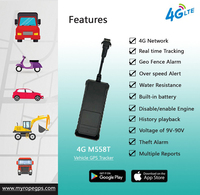 Traqueur GPS Moto Lorawan à faible coût Localisation 4G LTE