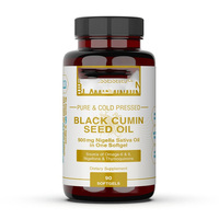 500mg/1000mg Capsule molle d'huile de graines de cassis Suppléments à base de plantes dans des bouteilles ou une carte blister