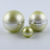 Beau pot de crème cosmétique vide en acrylique en forme de boule à double paroi 5ml 15ml 30ml 50ml 100ml