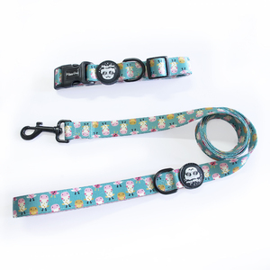 Personalized Design <strong>Dog</strong> Collar <strong>Leash</strong> Set <strong>Heat</strong> Transfer <strong>Printing</strong> with Rubber Logo Popular <strong>Dog</strong> Collar <strong>Leash</strong> - Product Image 2