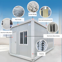 Kits de maisons modulaires en acier pour le stockage mobile - Maisons préfabriquées détachables, bureau à domicile, mini-maison, design moderne et écologique pour hôtel