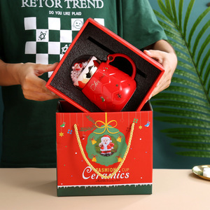 Tazza Regalo di Natale, Tazza in Ceramica Creativa per Uso Quotidiano, Souvenir Natalizio con Disegni Cartoon - Product Image 6