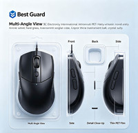 Empaque blíster personalizado para ratón de computadora, blíster transparente de PET para exhibición minorista de accesorios de PC