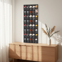 Organisateur de porte avec 40 grandes poches en maille respirante, gain de place, sacs à chaussures suspendus pour l'entrée, la chambre et le rangement de la garde-robe