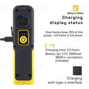 ブライトバードカスタム調整可能充電式<span class=keywords><strong>LED</strong></span>ワークライトポータブル屋外緊急ワークライトフック付き懐中電灯
