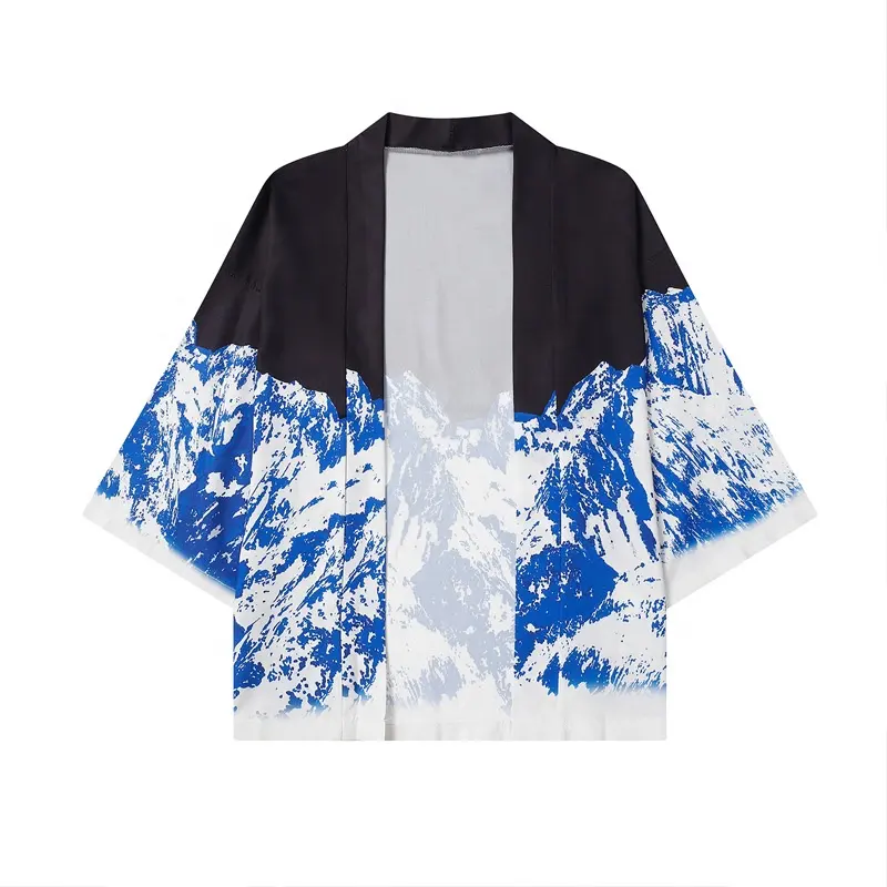Özel Unisex geleneksel dikkatle dikili süblimasyon japon Happi ceket