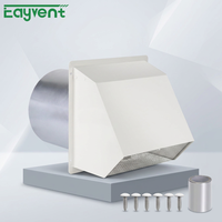 Capot d'évacuation mural extérieur en acier, couvercle métallique étanche avec moustiquaire, sortie de conduit CVC pour cuisine, salle de bain, sèche-linge, OEM