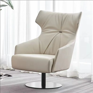 Nuevo estilo de muebles de tela naranja oscuro de cuero sofá silla individual moderno juego de sala de estar hecho en China - Product Image 4