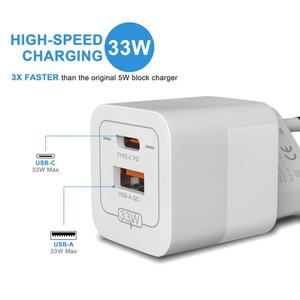 33W <span class=keywords><strong>Cargador</strong></span> <span class=keywords><strong>Original</strong></span> Tipo-C 33W Blanco Negro 2 Puertos Gan <span class=keywords><strong>Cargador</strong></span> 33W Para <span class=keywords><strong>iphone</strong></span> - Product Image 4