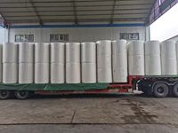 Papier toilette en pâte de bois biodégradable personnalisé en usine, 2 plis, papier tissu, 3 plis, parent pour le matériau, rouleau jumbo, impression quadricolore
