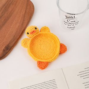 Posavasos de Ganchillo Hecho a Mano con Forma de Tortuga y Pato, Bonito Posavasos de Animal Tejido, Antideslizante, Resistente al Calor, Divertida Decoración de Mesa, Regalo - Product Image 5